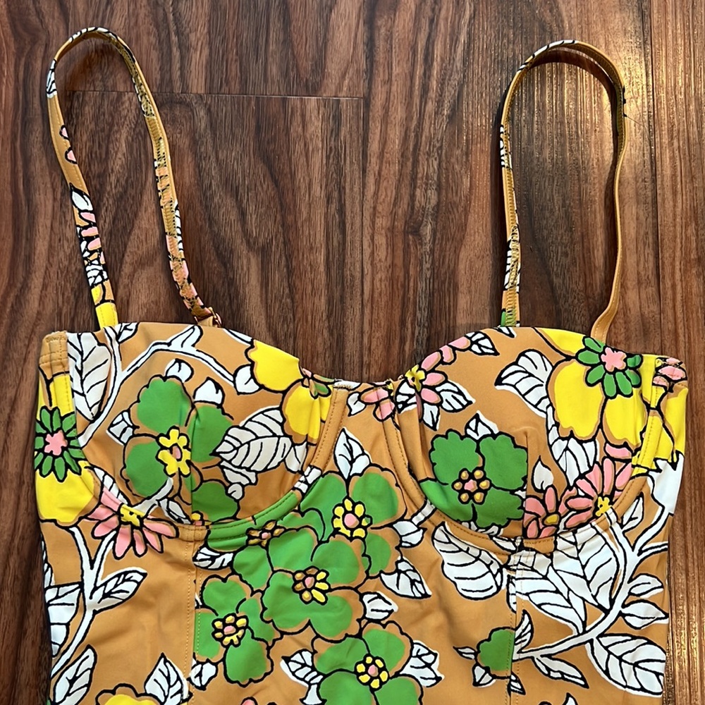Tory Burch Printed Underwire Brown Wallpaper Floral - Picture 9 of 16